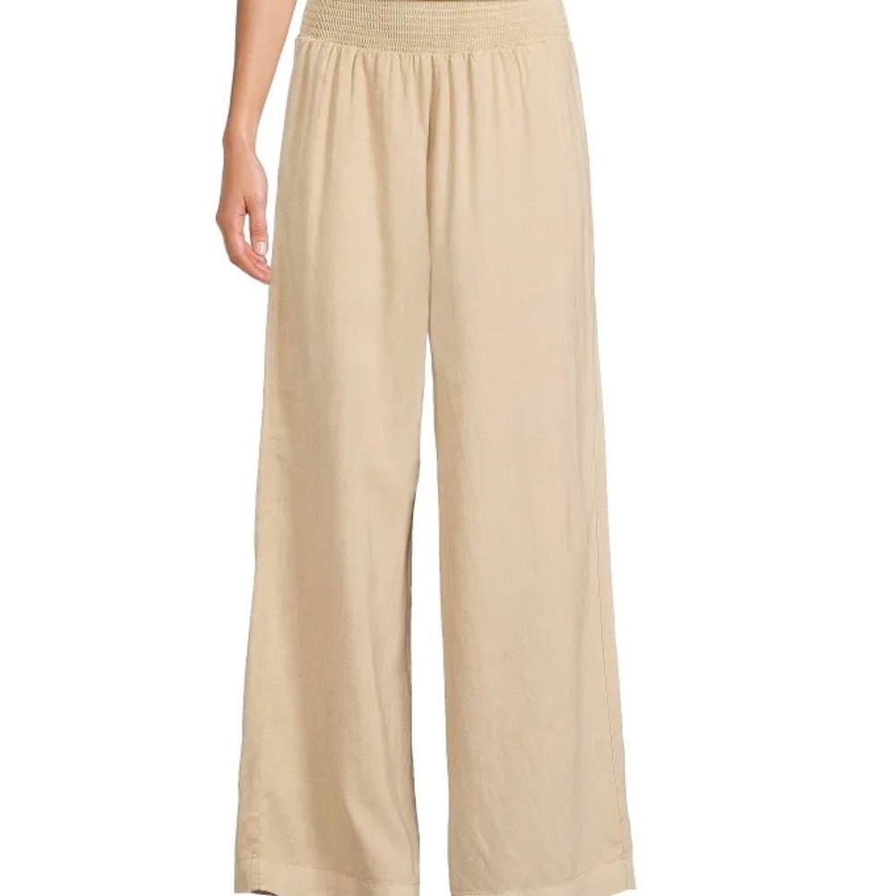 cloth & stone Wide Leg Pants in Beige - Picture 3 of 10